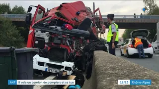 Il vole un camion de pompier à Lyon, et meurt dans un accident sur l'A47