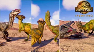 Pachycephalosaurus, Dracorex, Stygimoloch Finishers vs Small Carnivore Dinosaurs | JWE2