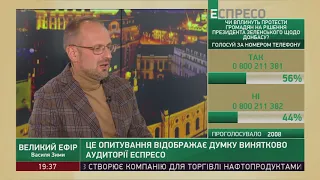 Якщо протести не вплинуть на позицію України, то Зеленський не добуде повну каденцію, - Безсмертний