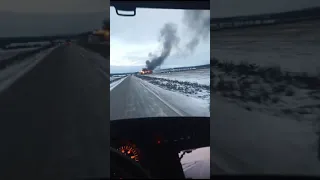 Горит гостиница п. Дружинино Ревда.