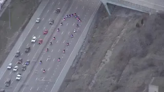 NewsChopper 9 video: Procession held for Independence police officer Cody Allen