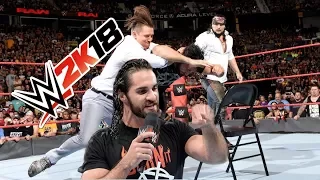 WWWE 2K18 Karriere Wilde Schlägerei mit Seth Rollins