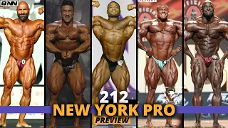 2022 New York Pro Men's 212 Bodybuilding Complete Lineup and Predictions