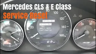 Mercedes CLS EClass Service Menu indicator RESET