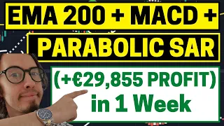 BEST EMA 200, MACD, PARABOLIC SAR STRATEGY MAKING €29k in 1 WEEK in FOREX