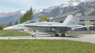 [4K50FPS] Meiringen Air Base Spotting: Home Of The Swiss F/A-18 Hornet [LSMM]