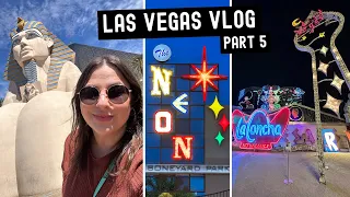 Las Vegas 2024: Luxor Deluxe King Room Tour, Lunch at Gordon Ramsey Pub, & the Vegas Neon Museum!