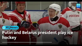 Vladamir Putin and Belarusian president join force in ice hockey rink