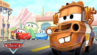 Mater Becomes a Police Officer | Learn to Read Along With Mater | Pixar Cars