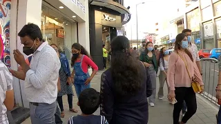 HD WALK AROUND MG ROAD IN BANGALORE, KARNATAKA, INDIA 🇮🇳