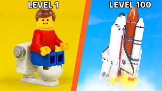 Level 1 to 100 Lego Builds (ft. TD Bricks)