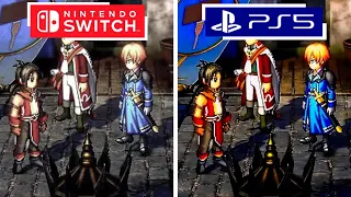 Eiyuden Chronicle Hundred Heroes PS5 vs Nintendo Switch Graphics Comparison