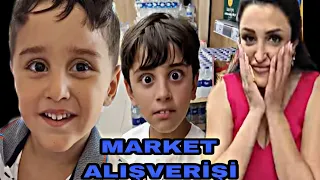 EFE VE EMİR İLE TATİLDE DEV MARKET ALIŞVERİŞİ !! #vlog