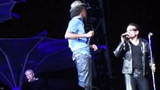 Bono & K'naan during "Stand By Me" during U2 360 Minneapolis - TCF Stadium July 23, 2011