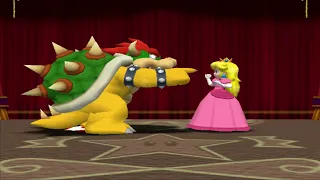 Bowser kidnaps Peach in Mario Party 4