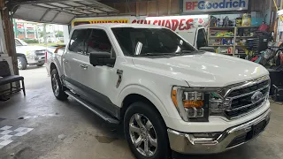 Window Tint 2021 Ford XLT Ceramic 5% on the front windshield