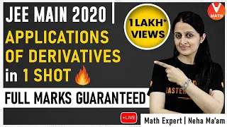 Application of Derivatives IIT JEE in 1 Shot By Neha Ma’am | JEE Main Maths Super Revision | Vedantu