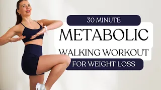 METABOLIC WALKING EXERCISES FOR WEIGHT LOSS- No Jumping | Standing | Walk at Home Workout