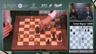 Mamedyarov’s heavy blunder against Carlsen / Blitz 2017