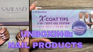 Amazon Nail Products Haul + Unboxing + BTArtbox Full Gel X Tips + Saviland Nail Kit