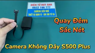 Camera Siêu Nhỏ S500 Plus Quay Đêm Sắc Nét , Camera Mini Không Dây Pin Khủng 25 Tiếng Xem Từ Xa