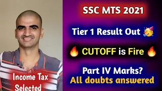SSC MTS 2021 Tier 1 Result | High Cutoff for MTS & Havaldar | Part IV  marks and other doubts?