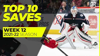 Top 10 Saves from Week 12 of the 2021-22 NHL Season