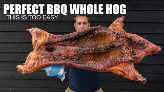 I Smoked a Whole  Pig in my BBQ -- Too Easy