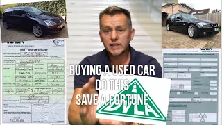 🇬🇧Buying a used car, How to Carry out a MOT History Check, Free DVLA Service.What to look for.