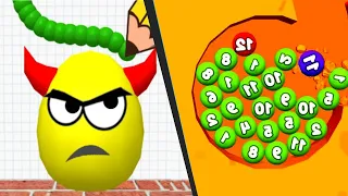 DIGS & BALLS - 2048 Sand Balls VS DRAW TO SMASH Max Levels New Video Satisfying Double Gameplay