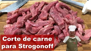 COMO CORTAR CARNE PARA STROGONOFF