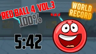 (FWR) [5:42] Red Ball 4 Vol.3 Speedrun - 100%