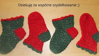 skarpetki na szydelku dla dziecka 11 cm  jak zrobić