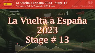 La Vuelta 2023, Stage 13 (Formigal - Col du Tourmalet), course, route, profile, animation