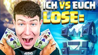 😨💰ICH gegen EUCH! | Niederlage = Legendäre Königstruhe kaufen! | Clash Royale Deutsch