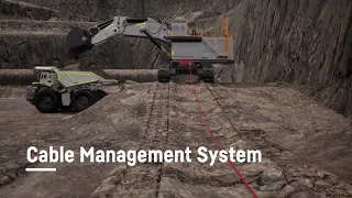 Electric excavator - Cable Management System | Liebherr