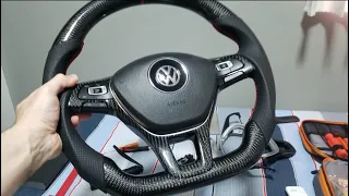 Volante de Fibra de Carbono customizado para o Golf Tsi MK7 - Passo a passo - Faça você mesmo!