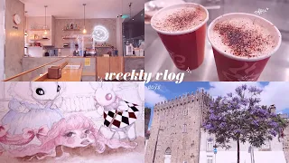 weekly vlog ☕️  visiting art stores, looking for apartment, lots of food 😌💗