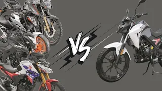 SYM NHX 190i VS NS 200 VS APACHE 200 VS CB190R VS 200 DUKE NG COMPARATIVA DE FICHAS TECNICAS