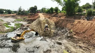 Part 2 Great Work Canal Recovery Project Experience Engineering Use Bulldozer, Excavator, 5Ton Truck