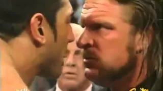 WWE Raw (2005) - Triple H & Batista Face-Off Segment with Eric Bischoff - 3/28/05