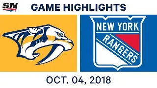 NHL Highlights | Predators vs. Rangers - Oct. 4, 2018