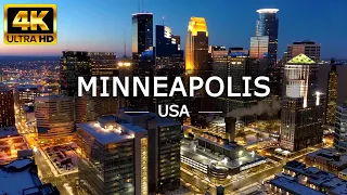 Minneapolis usa 2022 in 4K Ultra HD - Drone and Time Lapse Video + Inspiring Music | Minnesota, USA