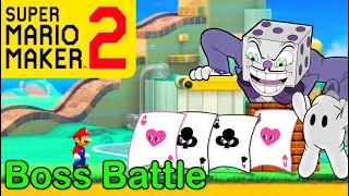 Mario Maker 2 - How to make a KING DICE boss battle (Mario Maker 2 Boss ideas)(CUPHEAD bosses)