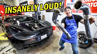 Straight Piping My Mclaren 570s!! *Supercar Downpipe Install*