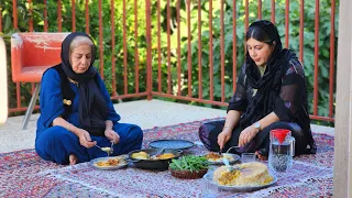 Cooking with Lamb and Fresh Vegetables in a Country House | Iran Village Life