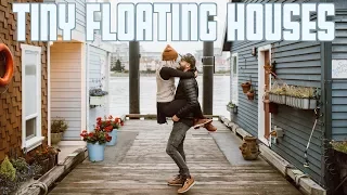 TINY FLOATING HOUSE IN A FLOATING NEIGHBORHOOD | TINY HOME LIVING | VICTORIA BRITISH COLUMBIA