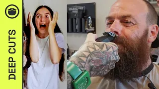 Family Hilarious Reaction After Man Shaves 12 Years Old Beard