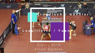 France 2019 - Finale Double Grundisch Gasnier - Loeuillette Yuan