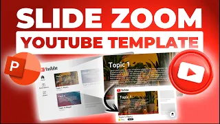 FREE!!! YouTube-Inspired PPT Template using Slide Zoom (Download link) | PowerPoint Tutorials